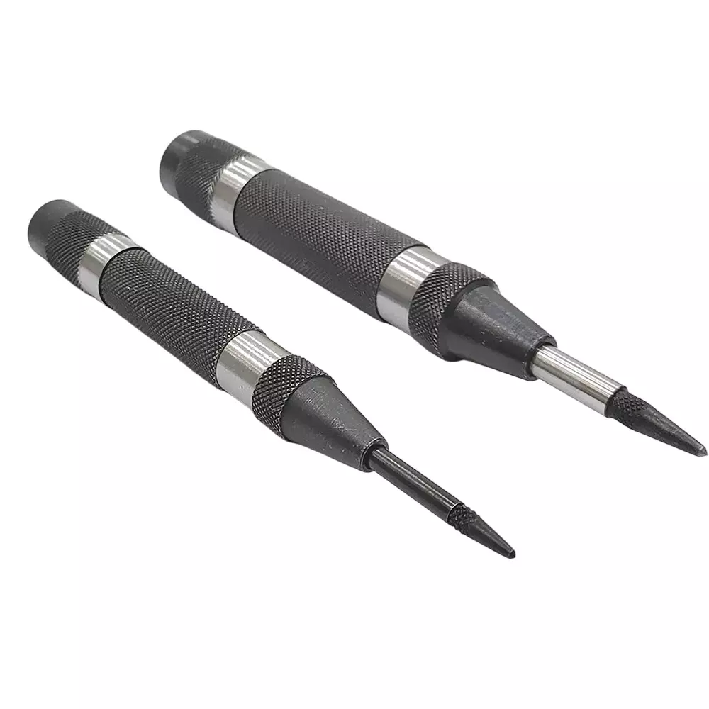 Assorts Medium & Heavy Automatic Center Punch Carbide with Relaceable Hardened Steel Tips  (Pack of 2)