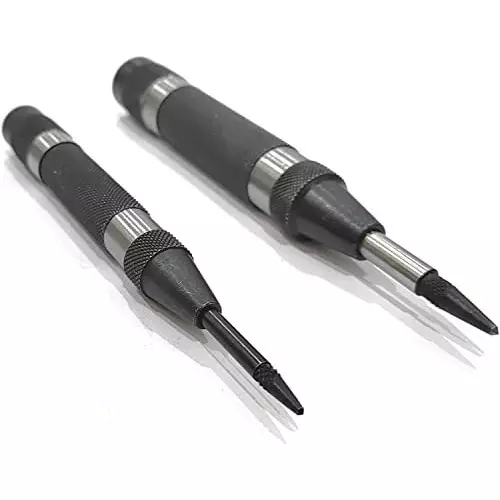 Assorts Medium & Heavy Automatic Center Punch Carbide with Relaceable Hardened Steel Tips  (Pack of 2)