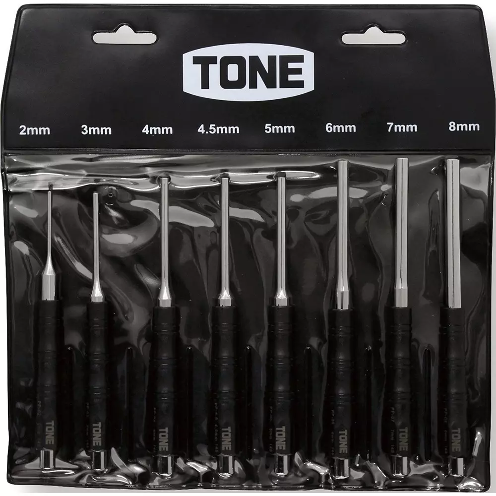 TONE Pin Punch Set PP-02 - 03 - 04 - 4.5 - 05 - 06 - 07 - 08, PP800