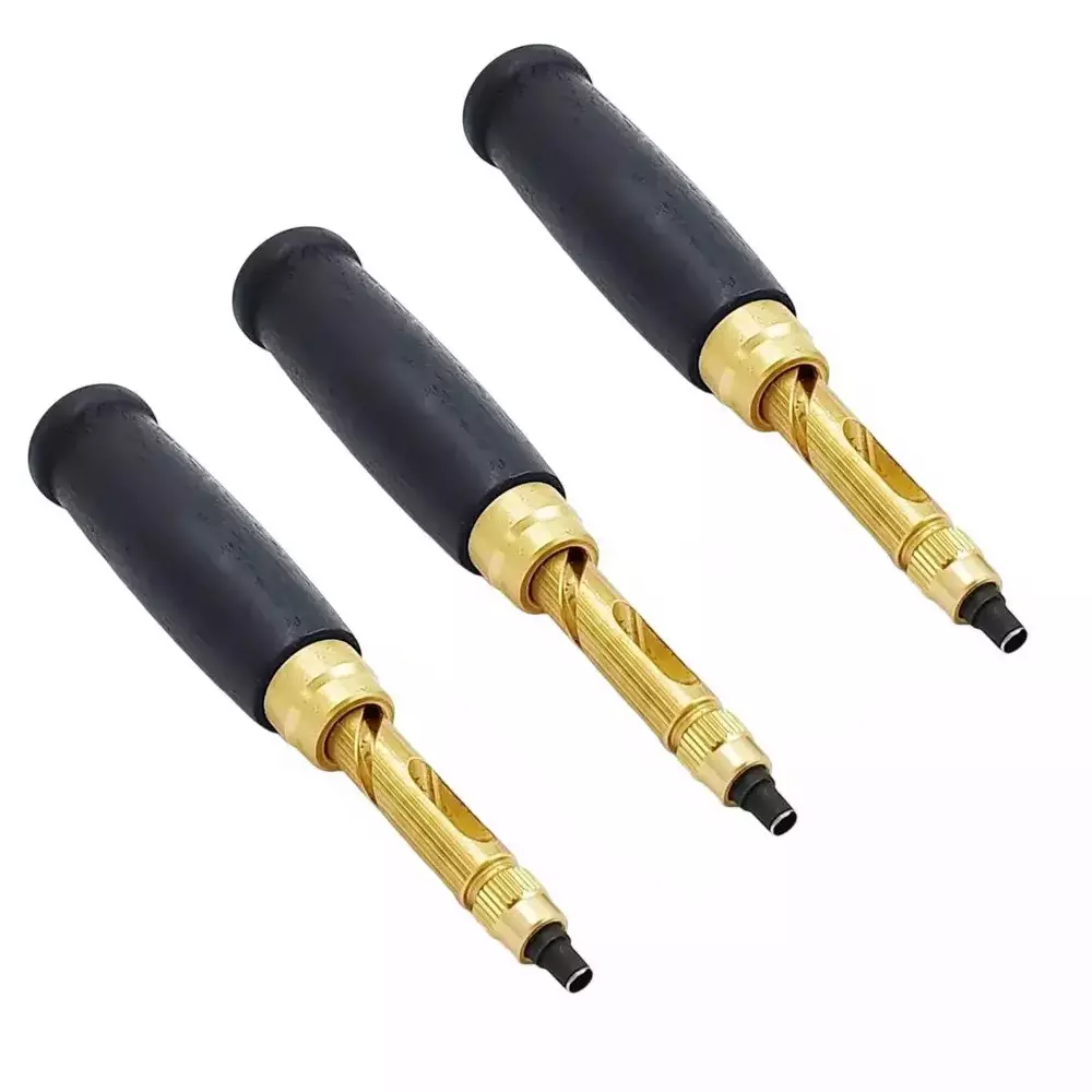 Buyohlic International Adjustable Japanese Screw Punch with 6 Tip Sizes for Leather Craft, Paper, Cutting Rubber, Plastic, BF-1R60-3APO (Pack of 3 Kit)