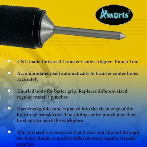 Assorts Center Aligner Pin Hardened Steel with High Quality Steel Punch 6.35 to 15.875 mm
