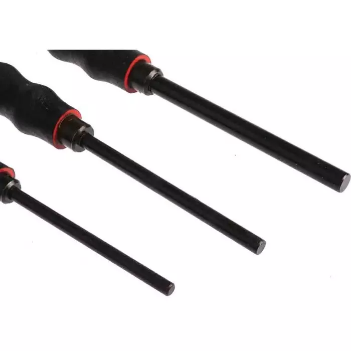 Facom 5-Piece Punch Set, Anti-Vibration Punch, 3 - 8 mm Shank, 249.GPB