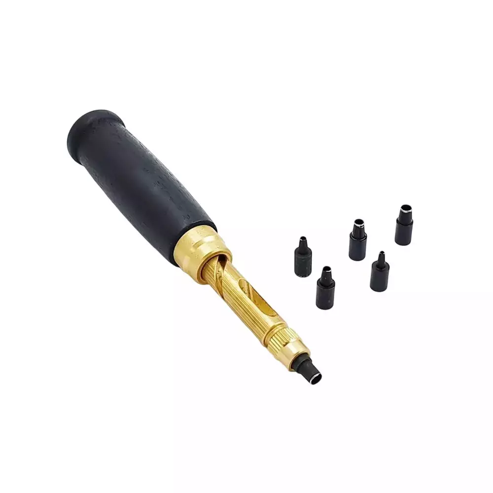 A.D INTERNATIONAL Adjustable Japanese Screw Punch with 6 Tip Sizes for Leather Craft, Paper, Cutting Rubber, Plastic, D3-1O9Y-52IC (Pack of 3 Kit)