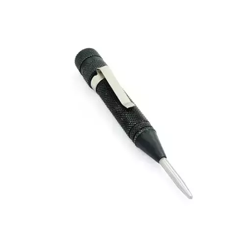A.D INTERNATIONAL Automatic Center Punch Pen Type with Adjustable Force Hardened and Ground for Punching, Marking, and Scribing, ZM-6RDL-XZD0 (Pack of 3)