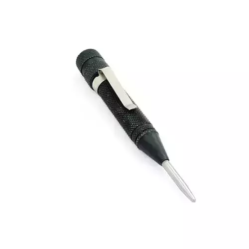 Buyohlic International Automatic Center Punch Pen Type with Adjustable Force Hardened and Ground for Punching, Marking, and Scribing, ZM-6RDL-XZD0 (Pack of 3)