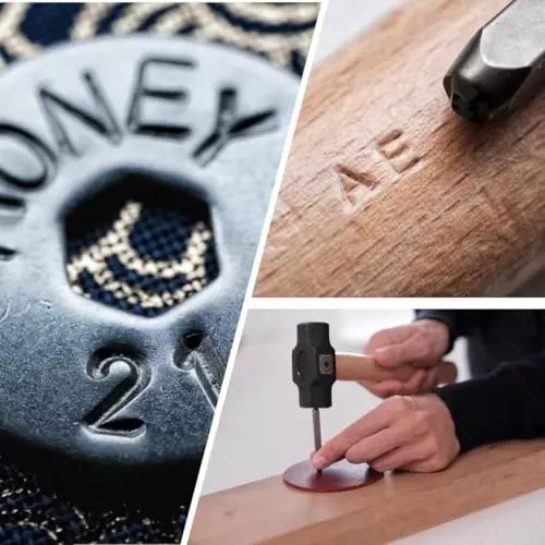 Buyohlic International A-Z Letter and 0-9 Number Punch Set Combo Size 12 mm (1/2 inch) and Carbon Tool Steel Body, 41-XZVW-JZ91 (Set of 36)