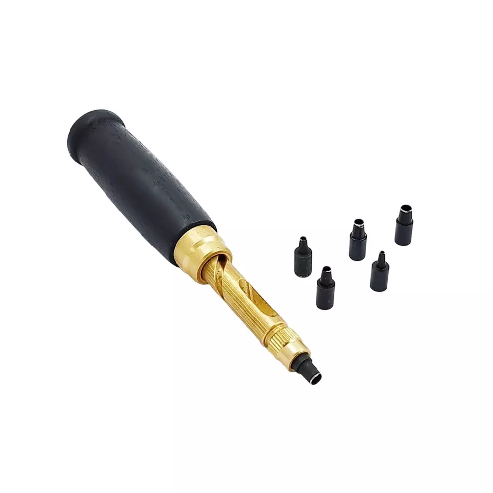 A.D INTERNATIONAL Adjustable Japanese Screw Punch with 6 Tip Sizes for Leather Craft, Paper, Cutting Rubber, Plastic, BF-1R60-3APO