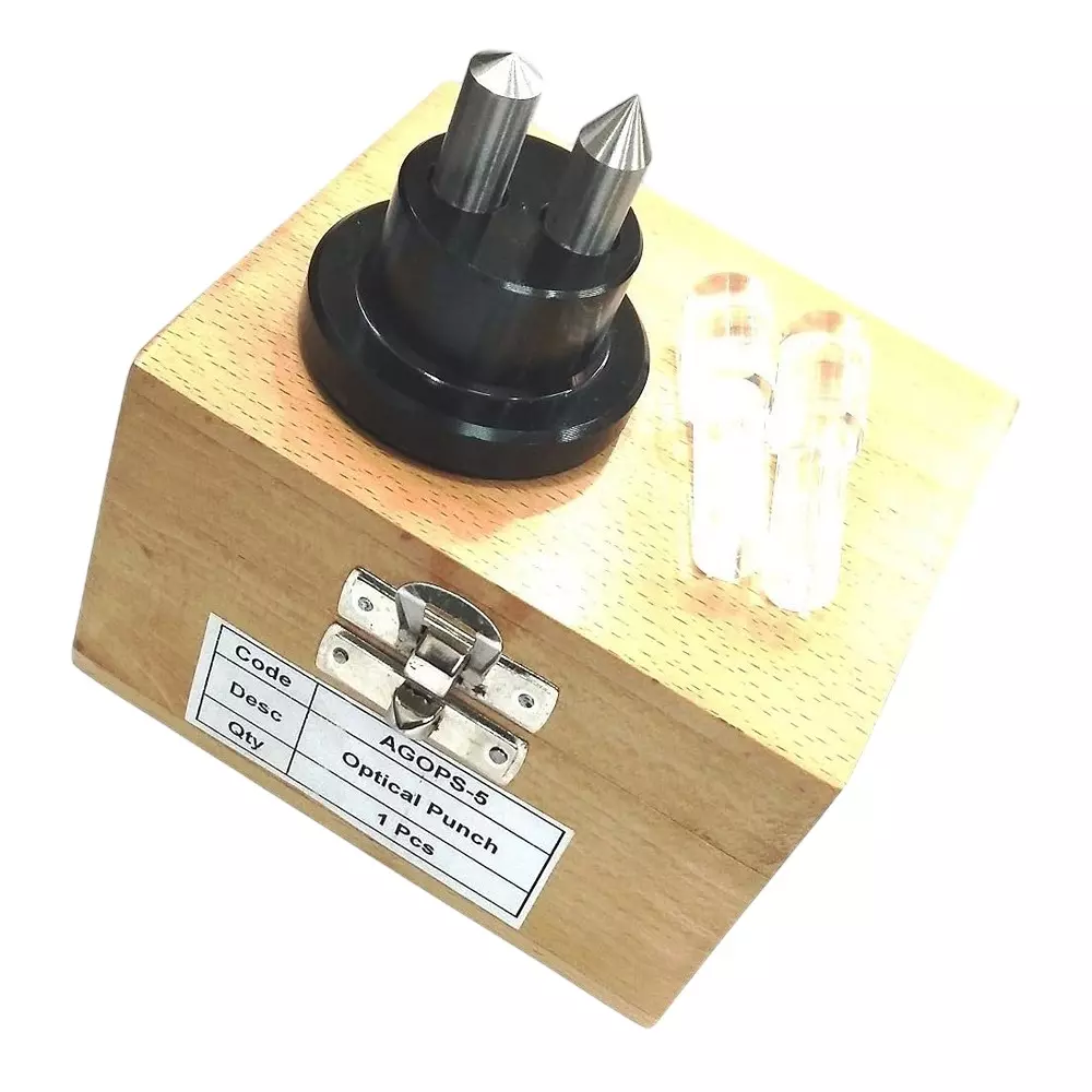 Assorts Precision Optical Center Punch Set ?Aluminium Base, Alloy Steel Punches and Optic Lenses 150� and 60�