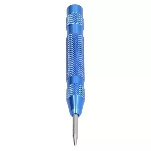 GENERIC Automatic Center Punch Adjustable Force Replaceable Tip Metal Marking Tool Blue