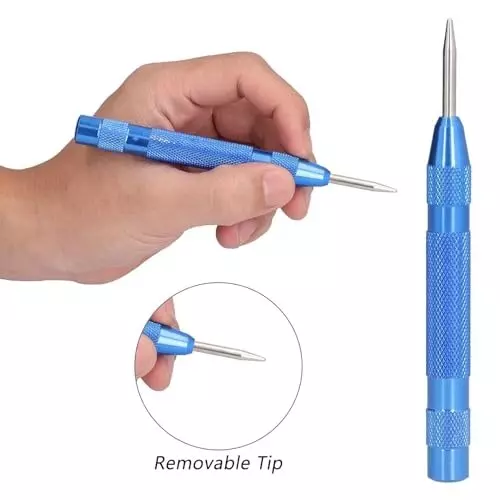 generic-automatic-center-punch-adjustable-force-replaceable-tip-metal-marking-tool-blue