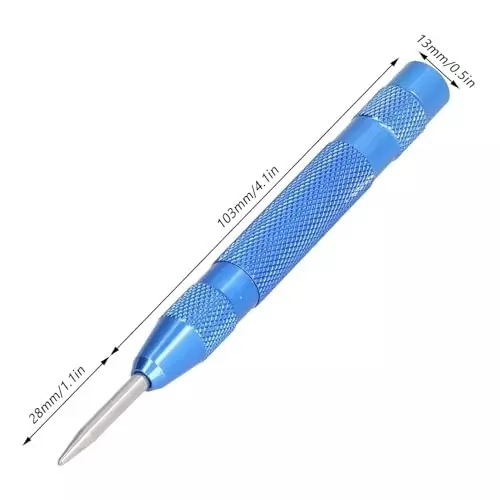 generic-automatic-center-punch-adjustable-force-replaceable-tip-metal-marking-tool-blue
