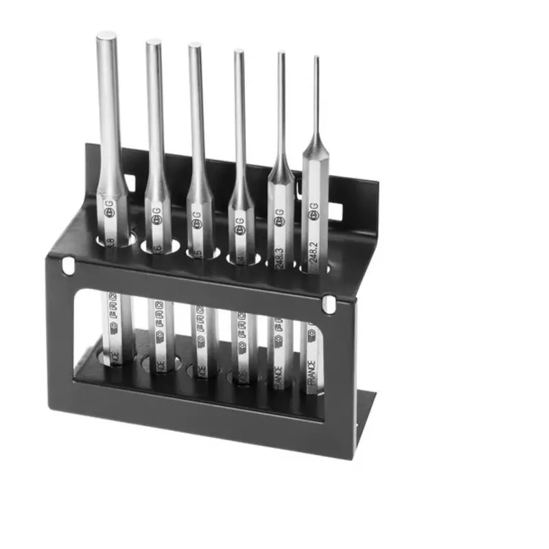 Facom 6-Piece Punch Set, 2 mm, 3 mm, 4 mm, 5 mm, 6 mm, 8 mm Shank, 248.JS6