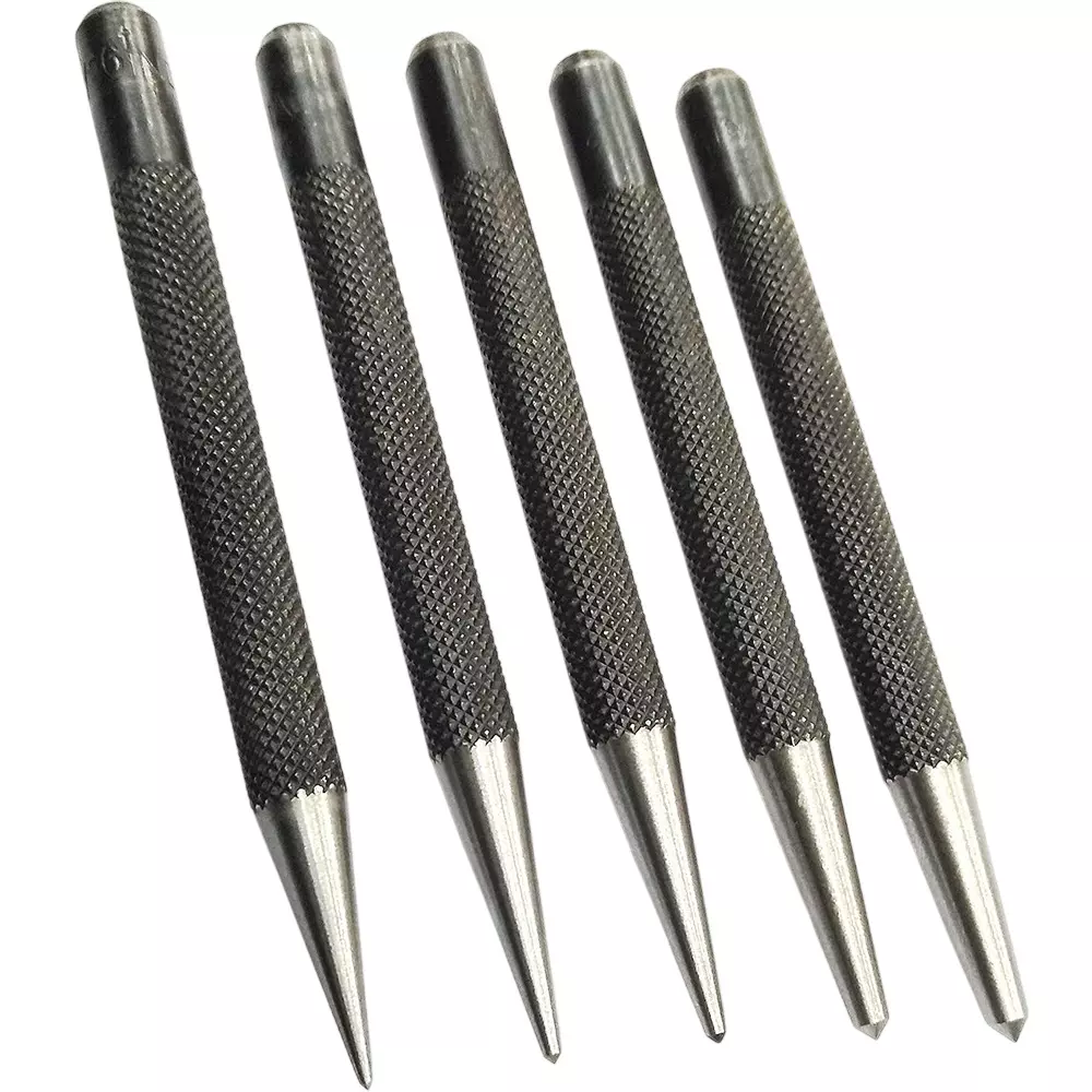 Assorts Center Punch ?Tool Steel Round Head 1.59, 1.98, 3.97, 3.57 & 2.38 mm Size (Pack of 5)
