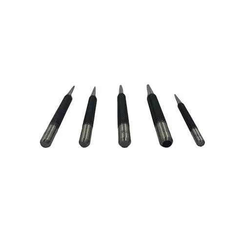 Assorts Center Punch ?Tool Steel Round Head 1.59, 1.98, 3.97, 3.57 & 2.38 mm Size (Pack of 5)