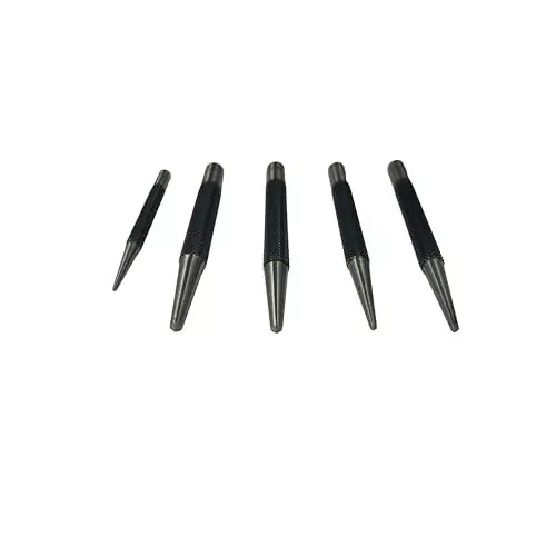 Assorts Center Punch ?Tool Steel Round Head 1.59, 1.98, 3.97, 3.57 & 2.38 mm Size (Pack of 5)
