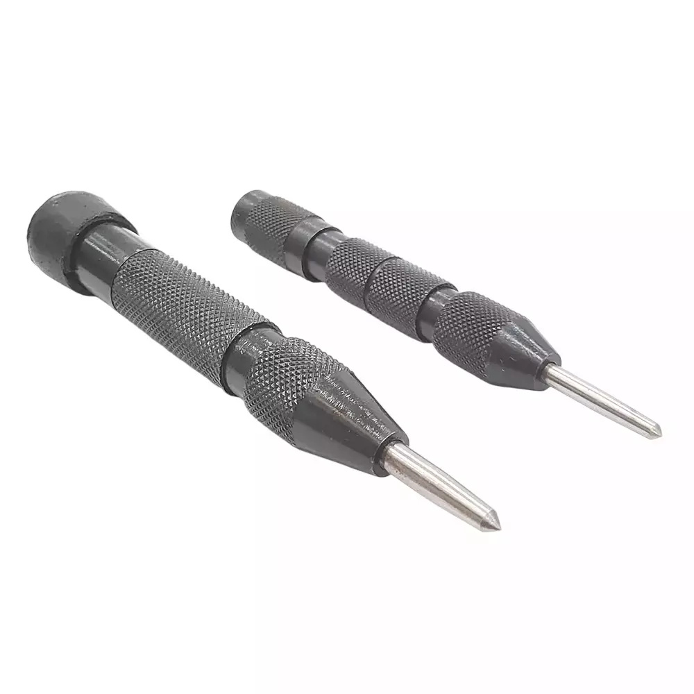 Buyohlic International Heavy and Medium Duty Automatic Center Pin Punch Spring Loaded 6 and 5 inch Length with Adjustable Force, L5-PKZT-YNWK (Set of 2)