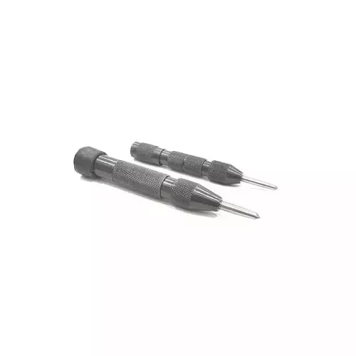 Buyohlic International Heavy and Medium Duty Automatic Center Pin Punch Spring Loaded 6 and 5 inch Length with Adjustable Force, L5-PKZT-YNWK (Set of 2)