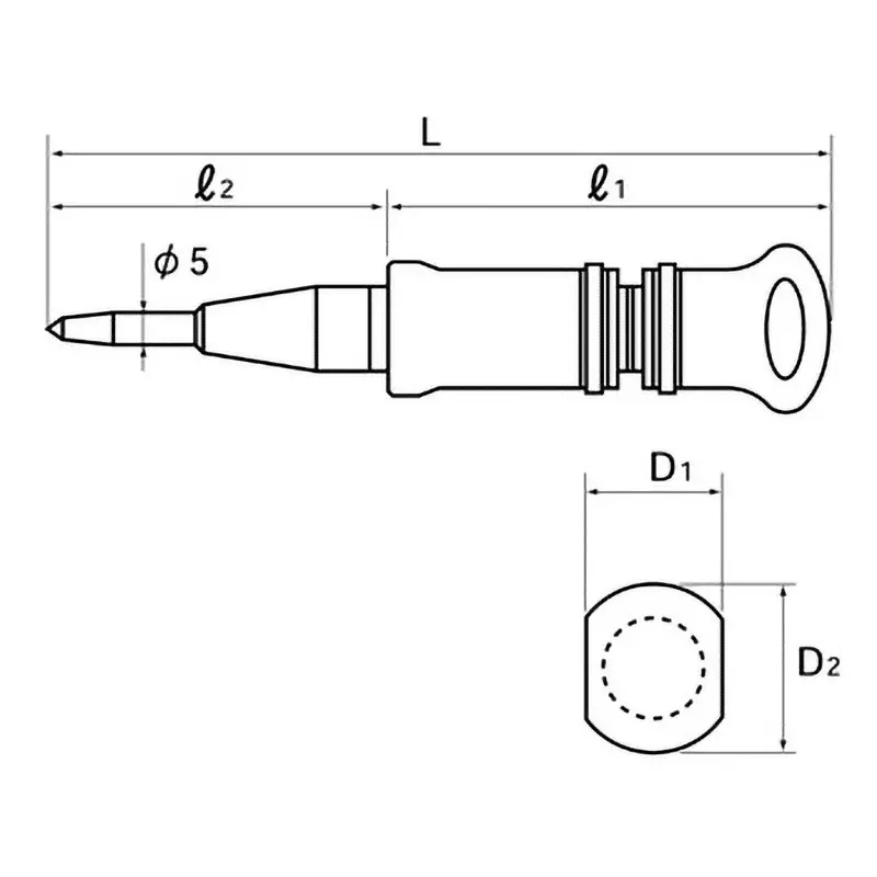 Ktc Center Punch 4 mm Tip Diameter 160 mm Length, UDP-4