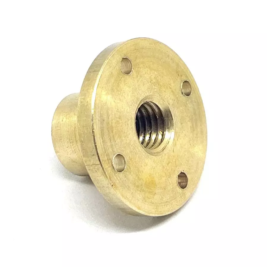 invento-4pcs-tr12-nut-2mm-pitch-12mm-t-nut-brass-round-flange-single-start-lead-screw-nut-for-3d-printer-cnc-robotics