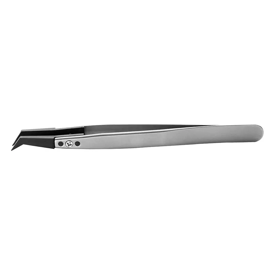 IDEAL-TEK TWEEZER, BENT/FLAT, 125MM, 246CFR.SA