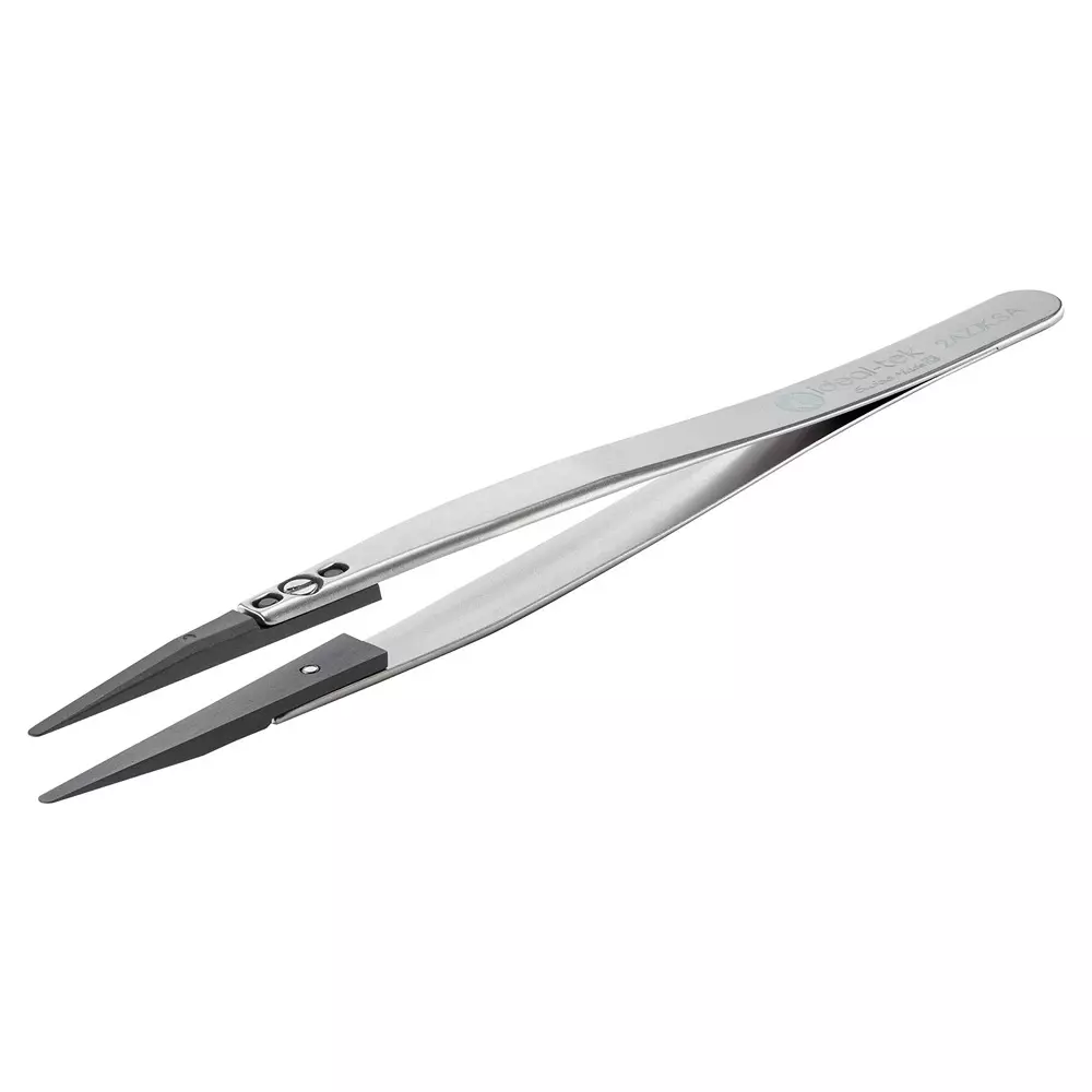 IDEAL-TEK Tweezer, Eos/Esd, Ceramic, 40mm Tip, 2AZJK.SA