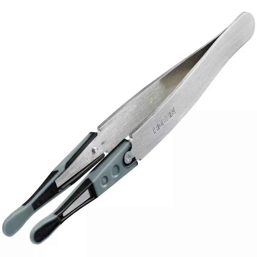 HOZAN Esd Soft Tip Tweezer Z: 6 mm (Wide R Type) Tip Width, P-645-J