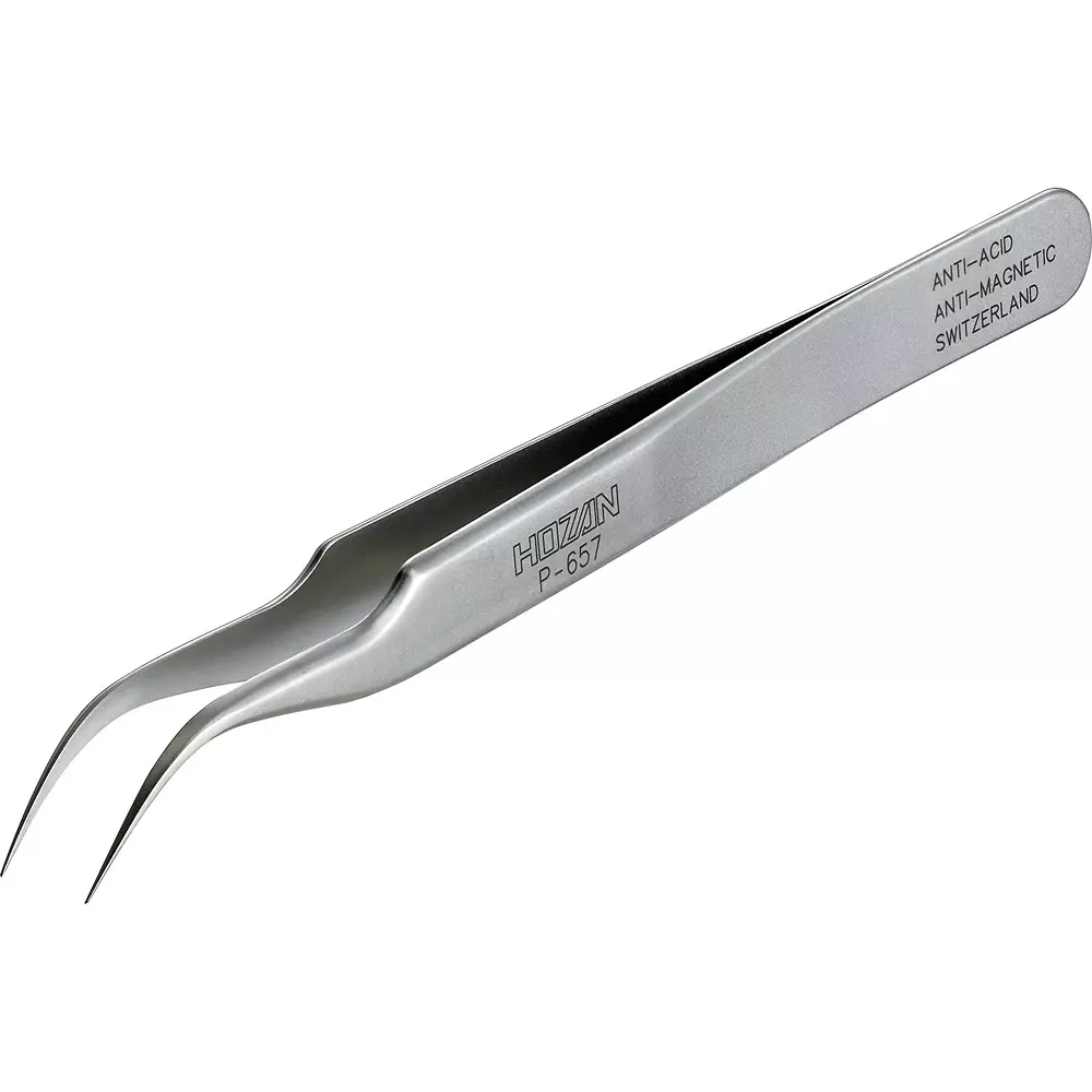 HOZAN Tweezer 0.2 mm Tip Width, P-657