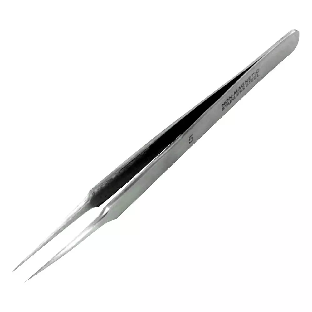 MULTICOMP PRO Tweezer Straight, Pointed Tip Type Fine Stainless Steel Body Material, MP012547