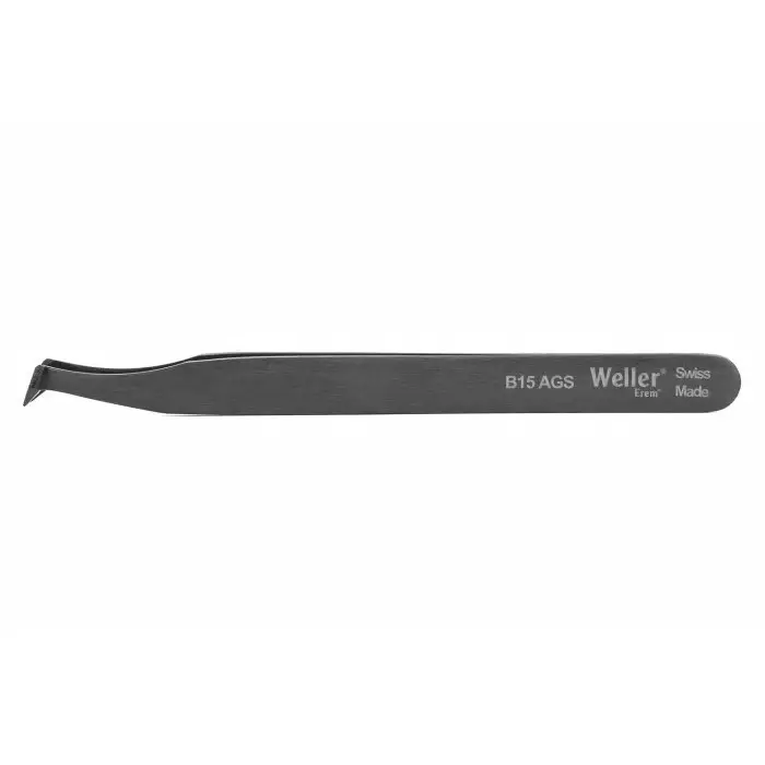 EREM 115 mm Carbon Steel Oblique Tweezers, B15AGS