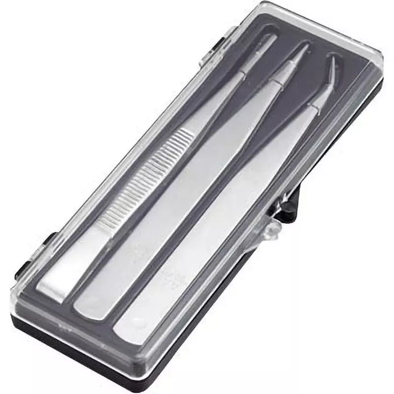 TRUSCO Stainless Steel Tweezer Set 125 mm Overall Length, TSP-93