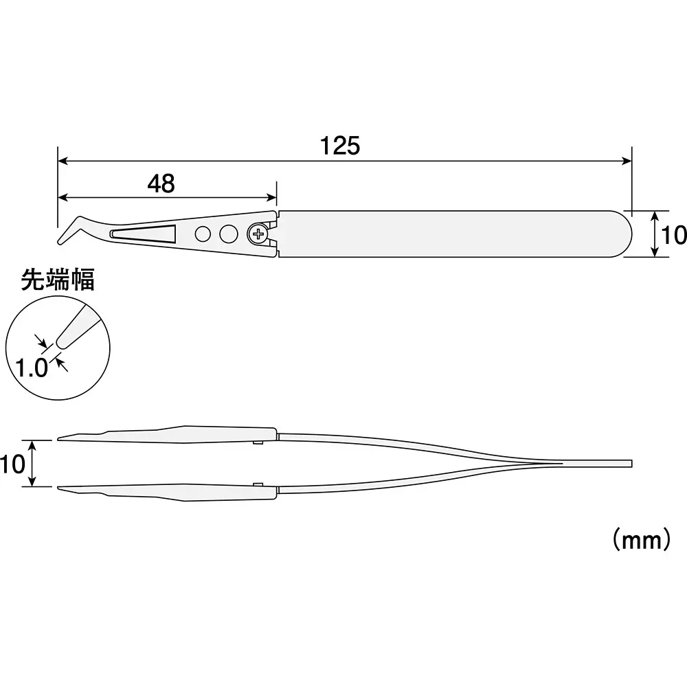 hozan-esd-chip-tweezer-10-mm-r-type-tip-width-p-642-s