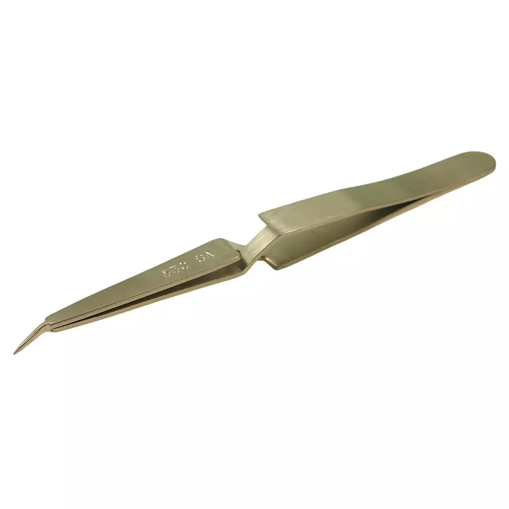 MULTICOMP PRO Tweezer Cross Lock, Point Tip Type Reverse Action Style 53C-SA, MP005220
