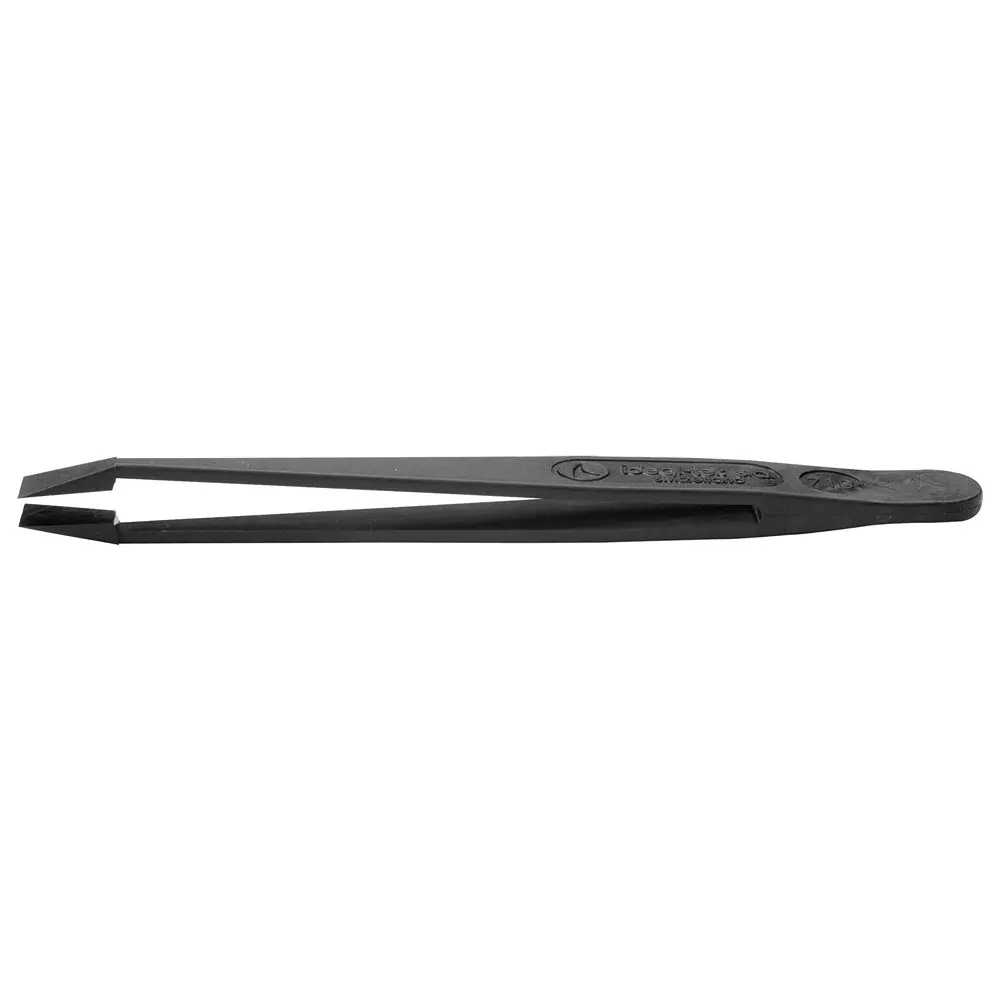 IDEAL-TEK Tweezer, Bent/Flat, 115mm, 710.CF
