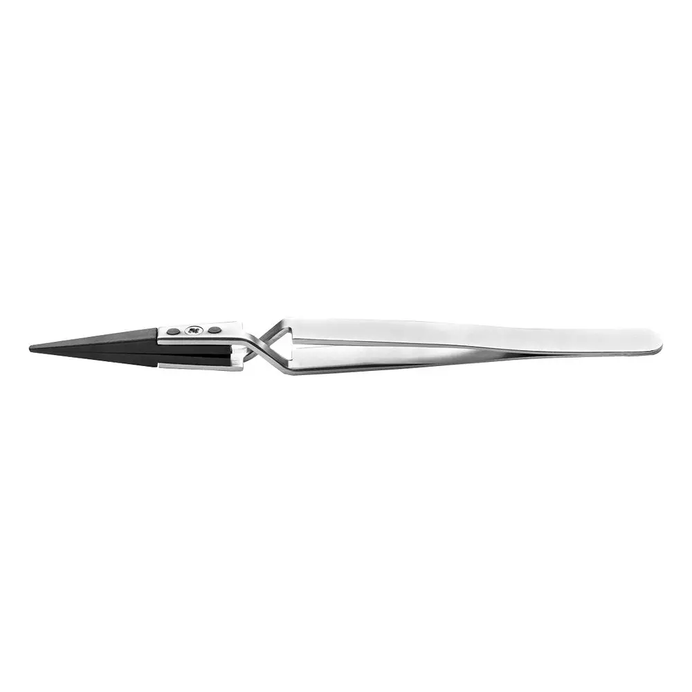 IDEAL-TEK Tweezer, Straight/Round, 125mm, 2AXCPR.SA