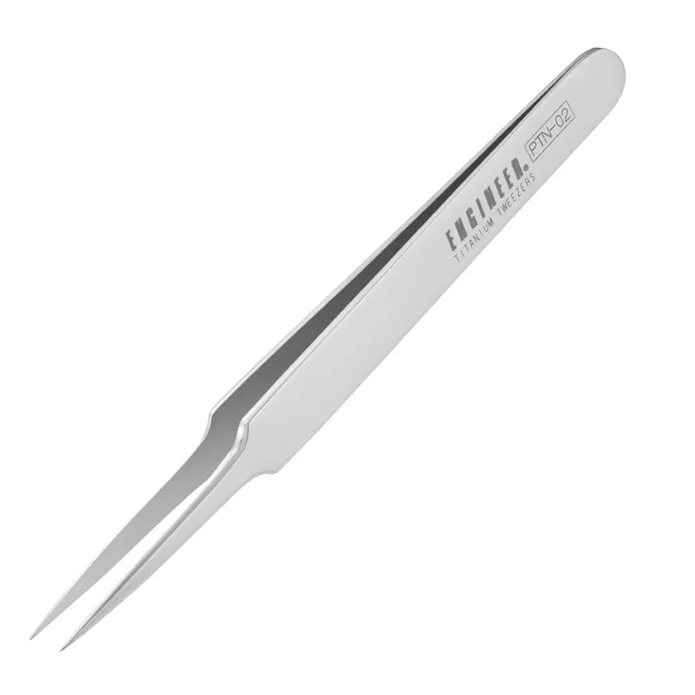 Engineer Titanium Tweezer 120 mm Overall Length, PTN-02