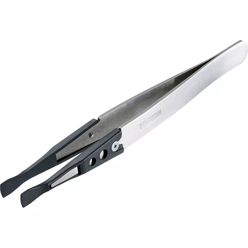 HOZAN ESD Chip Tweezer 6.0 mm (Hela Type) Tip Width, P-645-S