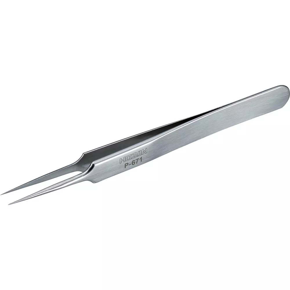 HOZAN Tweezer 0.2 mm Tip Width, P-671