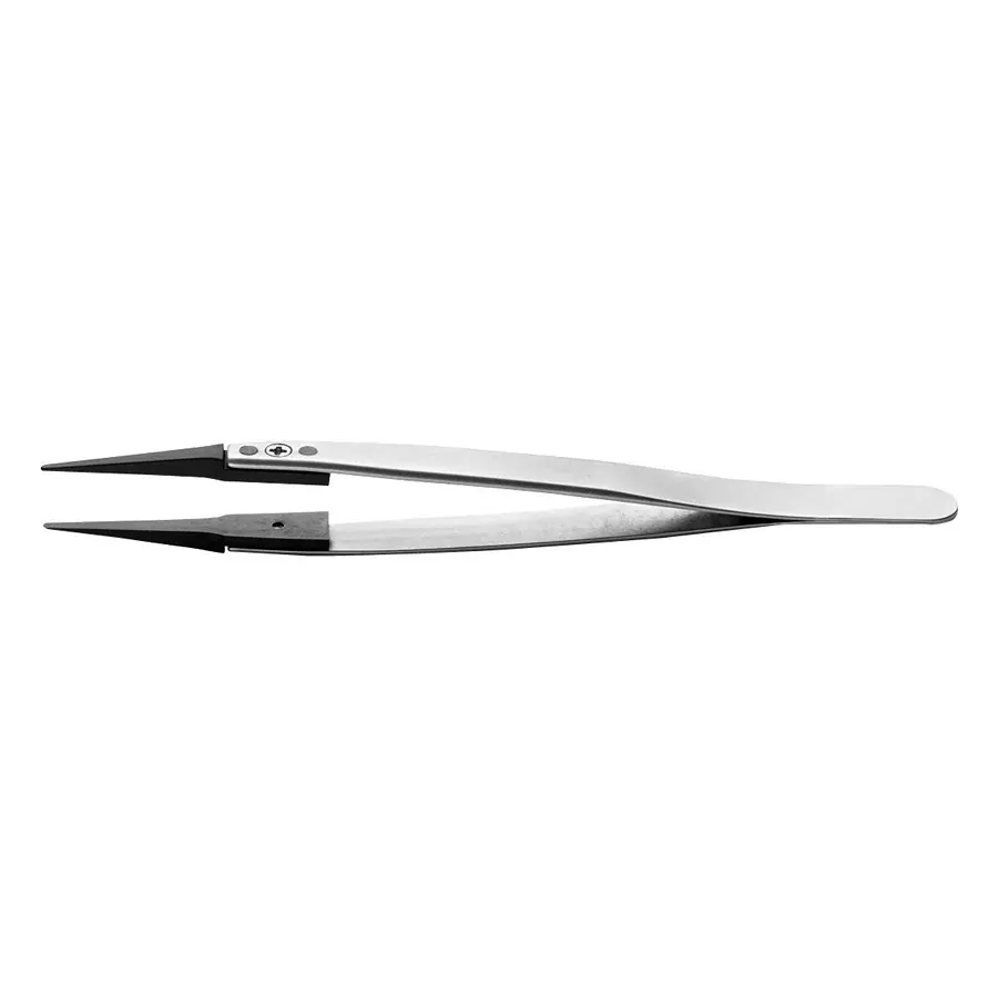 IDEAL-TEK TWEEZER, STRAIGHT/ROUND, 130MM, 242SVR.SA