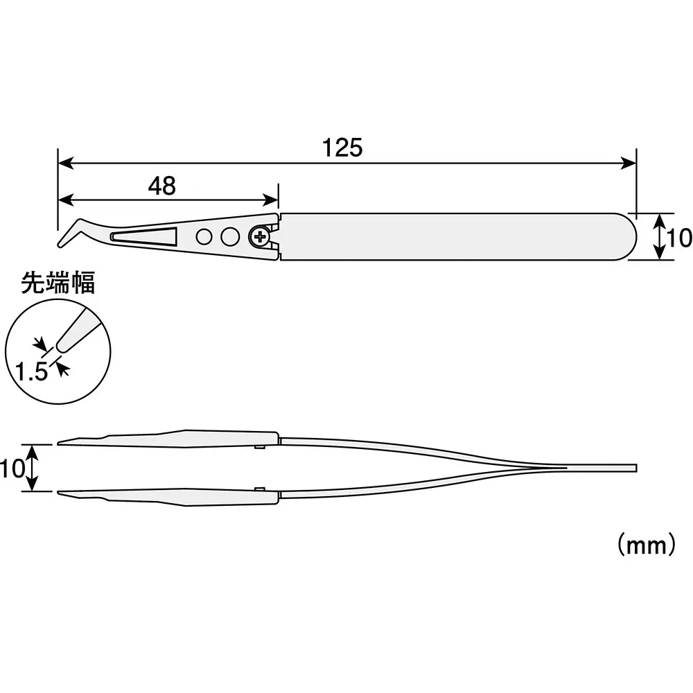 hozan-esd-soft-tip-tweezer-125-mm-overall-length-p-642-j