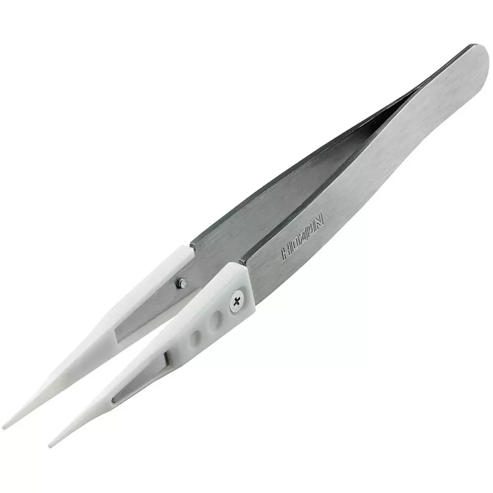 HOZAN Ceramic Tweezer 0.8 mm Tip Width, P-646-C