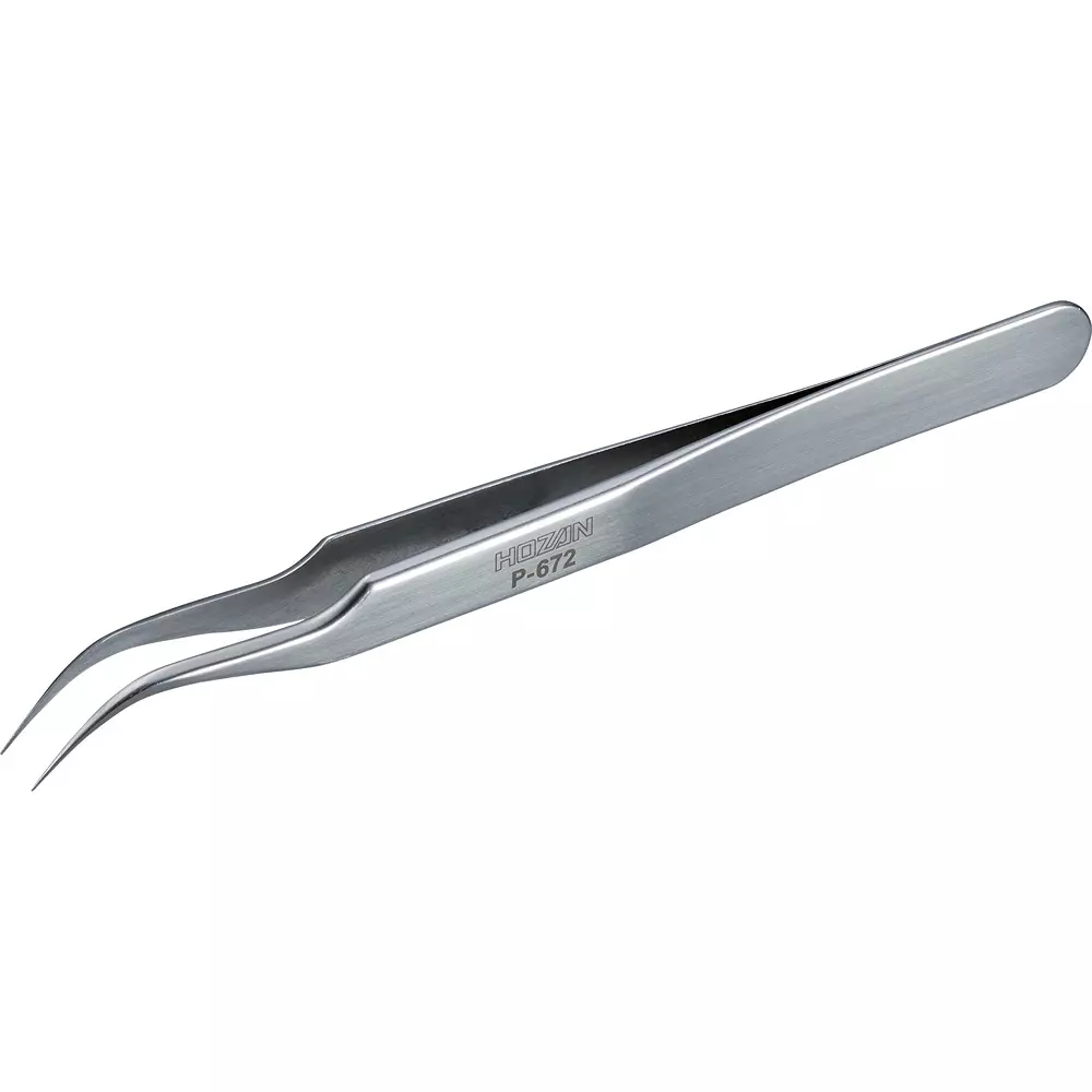 HOZAN Tweezer 0.2 mm Tip Width, P-672
