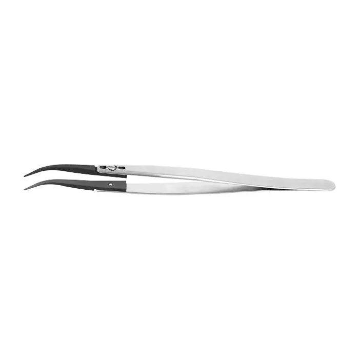 IDEAL-TEK Tweezer, Curve/Pointed, 130mm, 7ZJ.SA.0