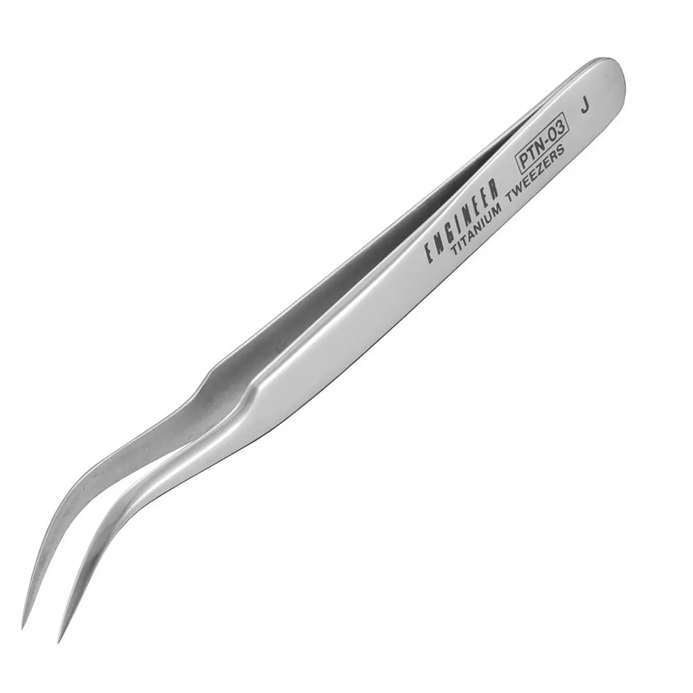 Engineer Titanium Tweezer 120 mm Overall Length, PTN-03