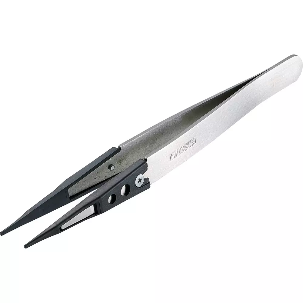 HOZAN ESD Chip Tweezer 1.2 mm Tip Width, P-640-S