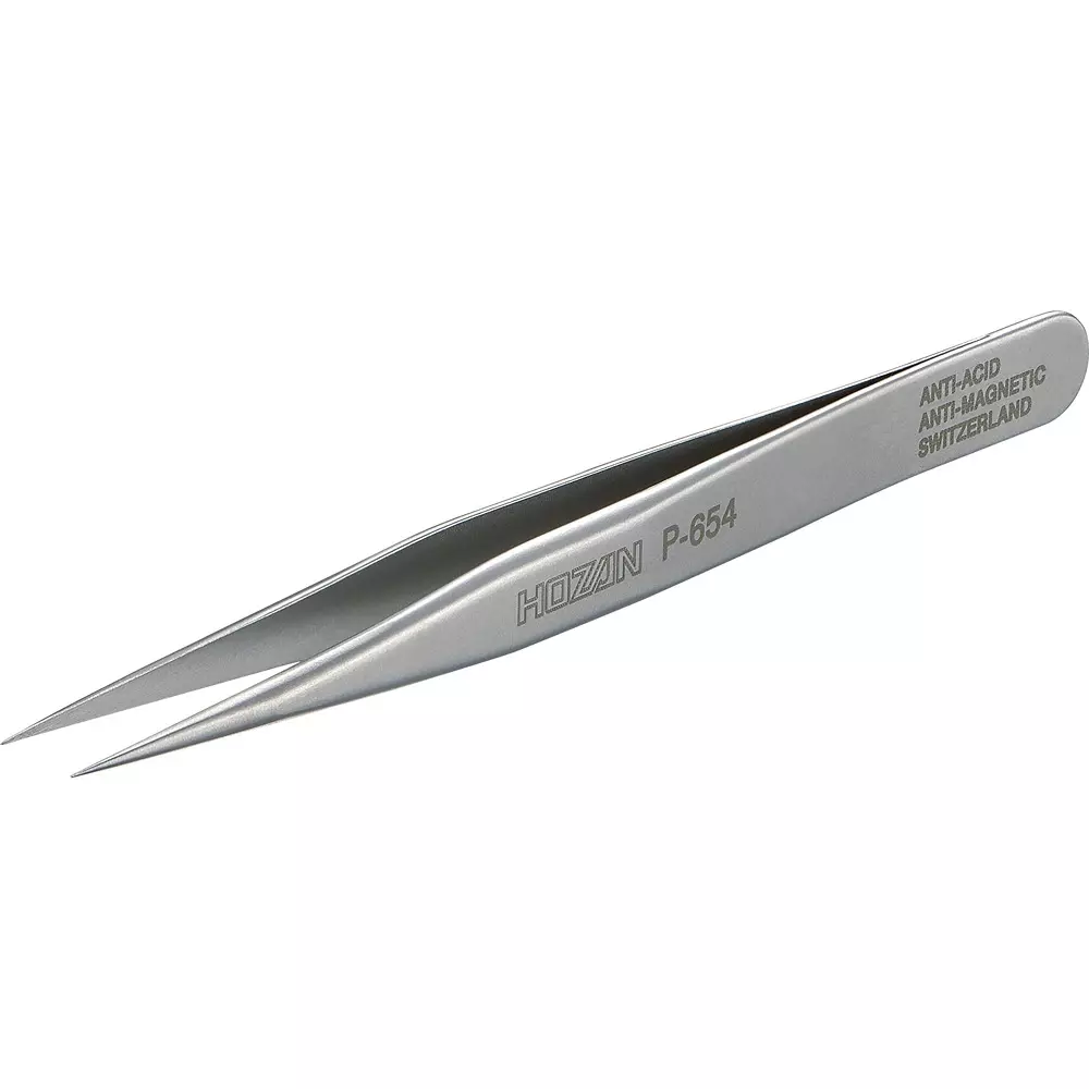 HOZAN Tweezer 0.2 mm Tip Width, P-654