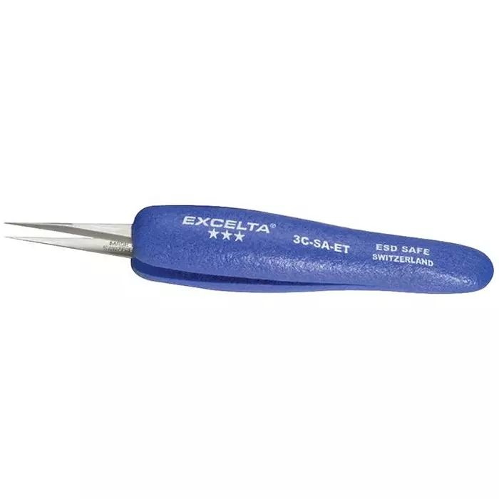 EXCELTA Precision Tweezer, 4.25In, 3C-SA-ET