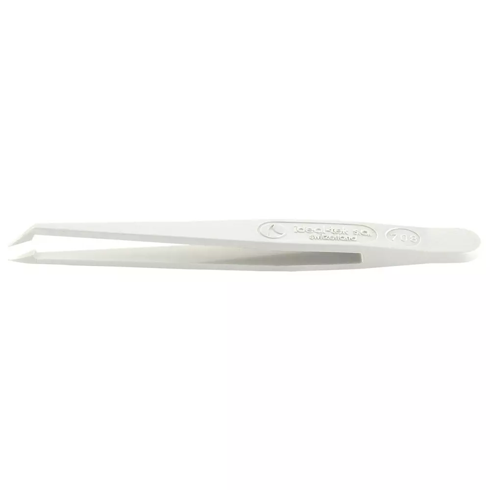IDEAL-TEK Tweezer, Bent/Flat, 110mm, 708.DG