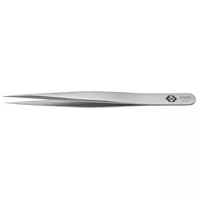 EUROSTAT 110 mm Stainless Steel ESD Tweezers, 45-015-0475A