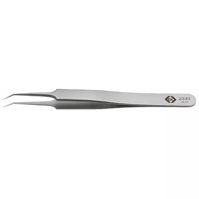 EUROSTAT 110 mm Stainless Steel ESD Tweezers, 45-015-0835A