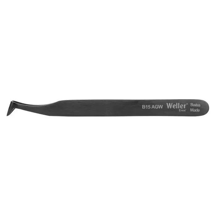 EREM 115 mm Carbon Steel Oblique Tweezers, B15AGW